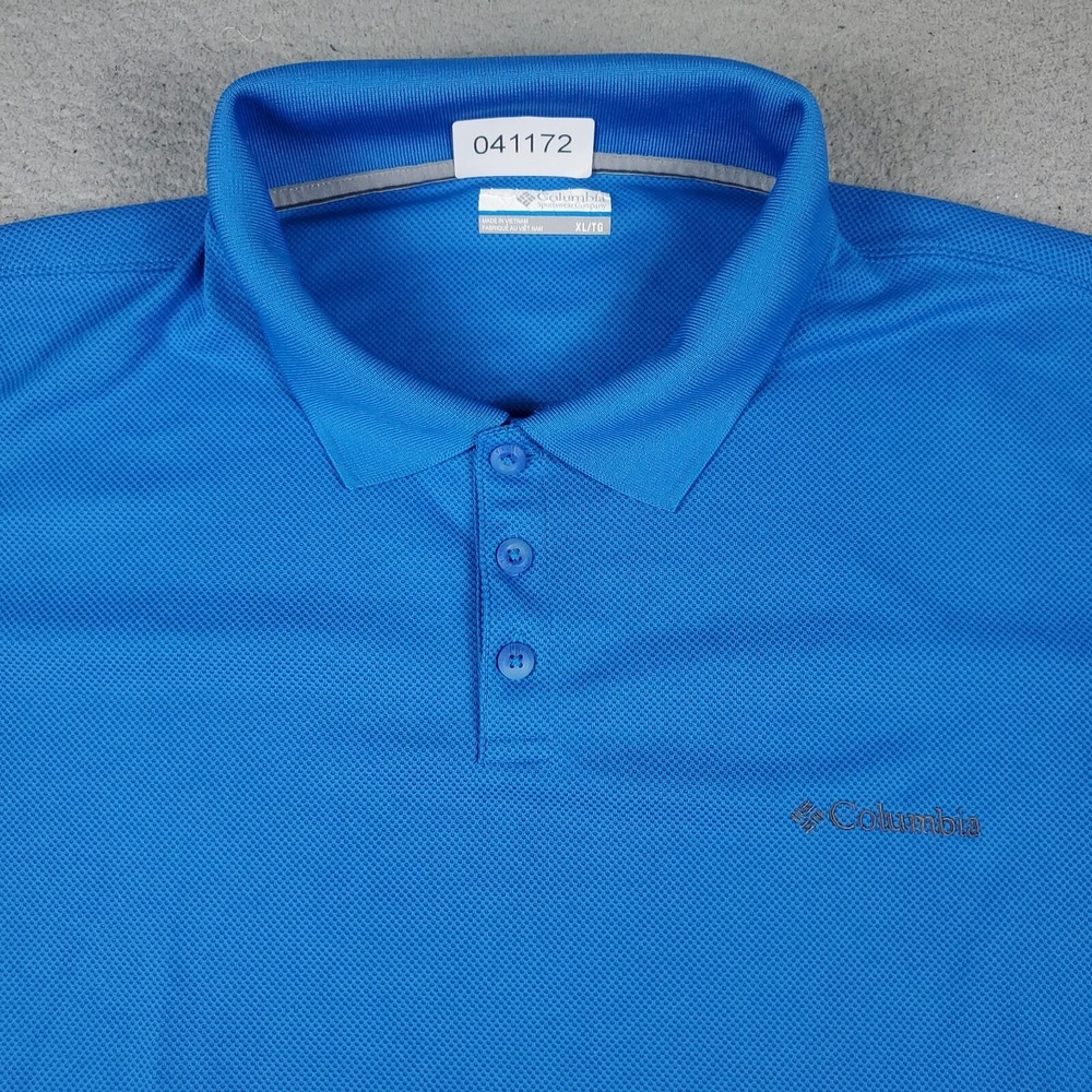 Columbia Polo Shirt Mens Size XL Blue Casual Short Sleeve Adult